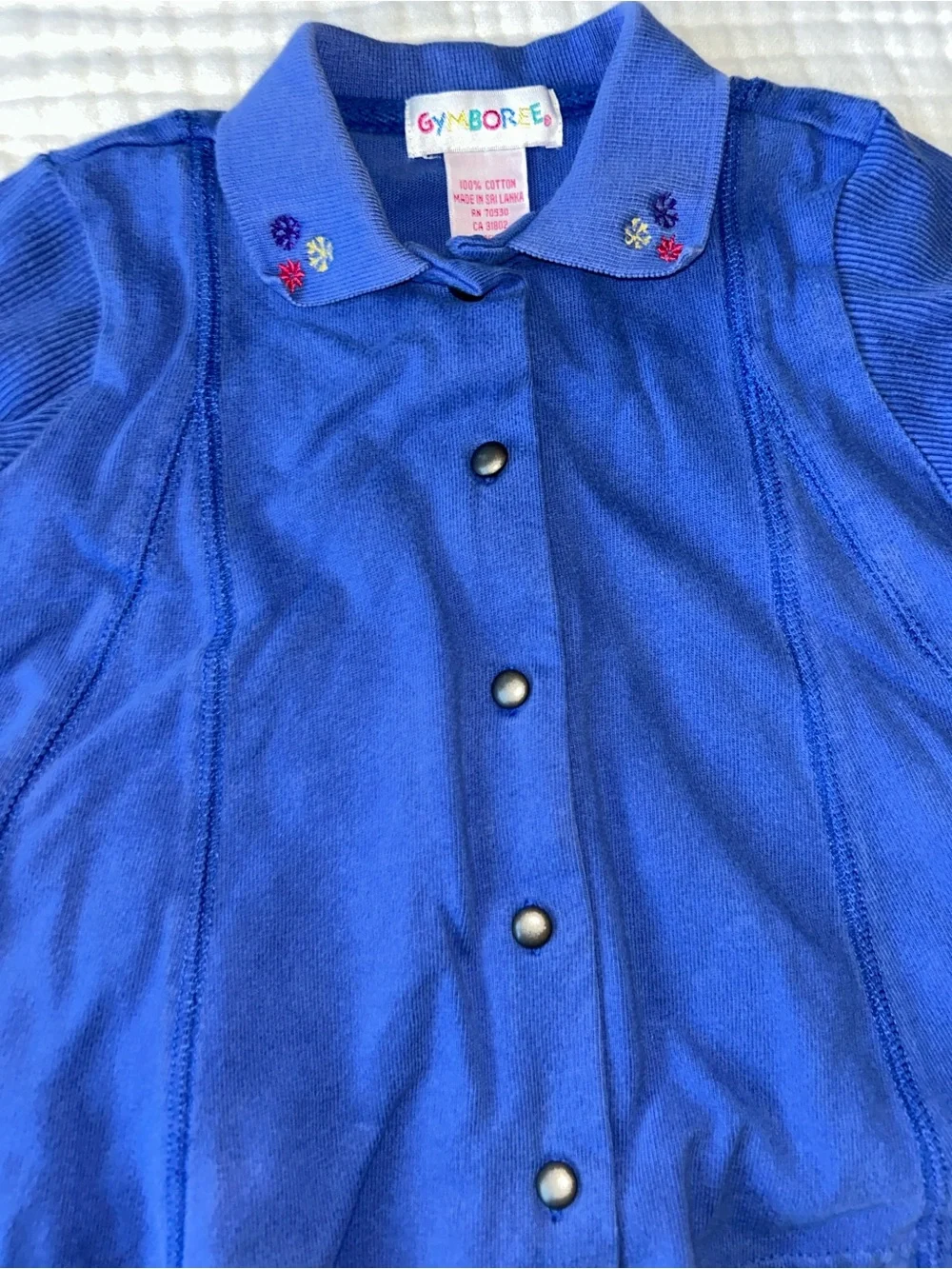 Vintage Gymboree Girls' Bright Blue Button-Front Jacket